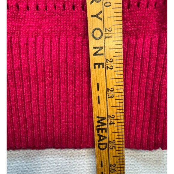 American Eagle Outfitters Womens Knitted Pullover Sweater Size M Red Long Sleeve - Picture 6 of 12